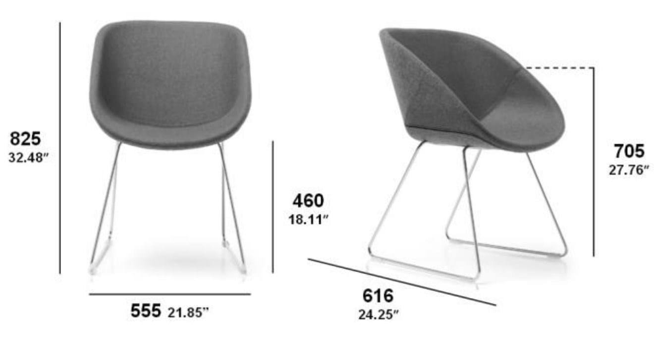 Стул на базе саней SITIA HIBISCUS ARCH-00077657 - Вид №16