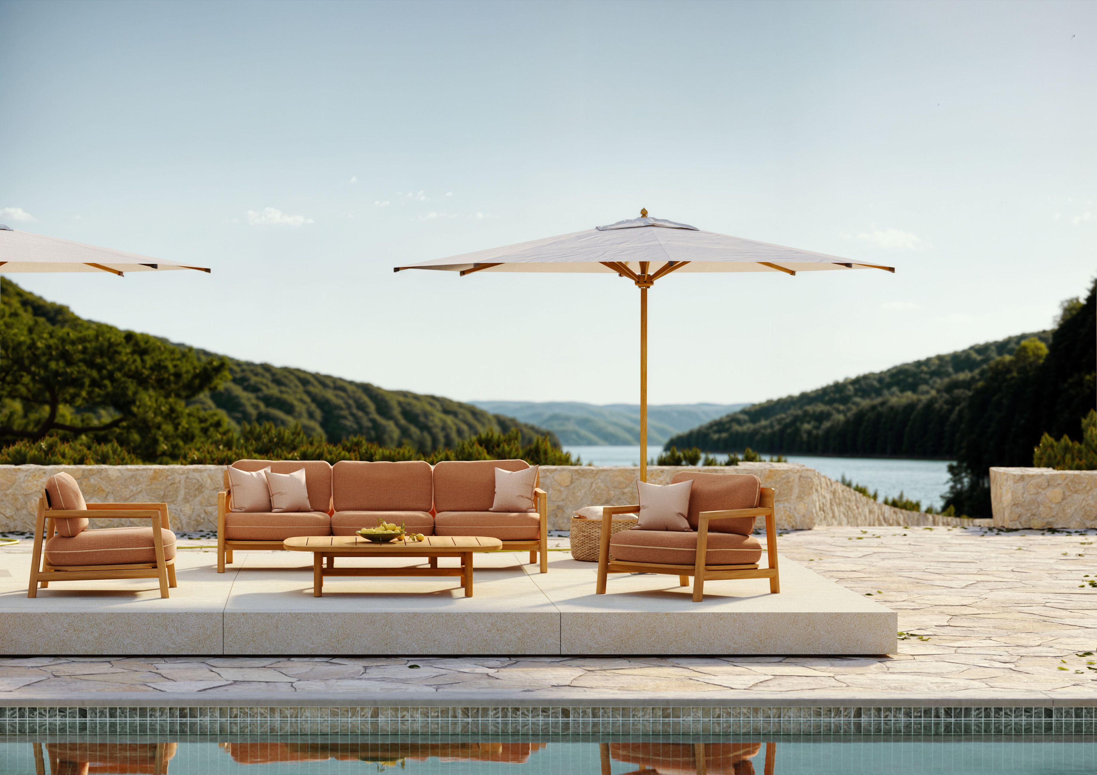 2-местный ТИК садовый диван с подушками Sunbrella FJAKA Oaza ARCH-00135564 - Вид №3