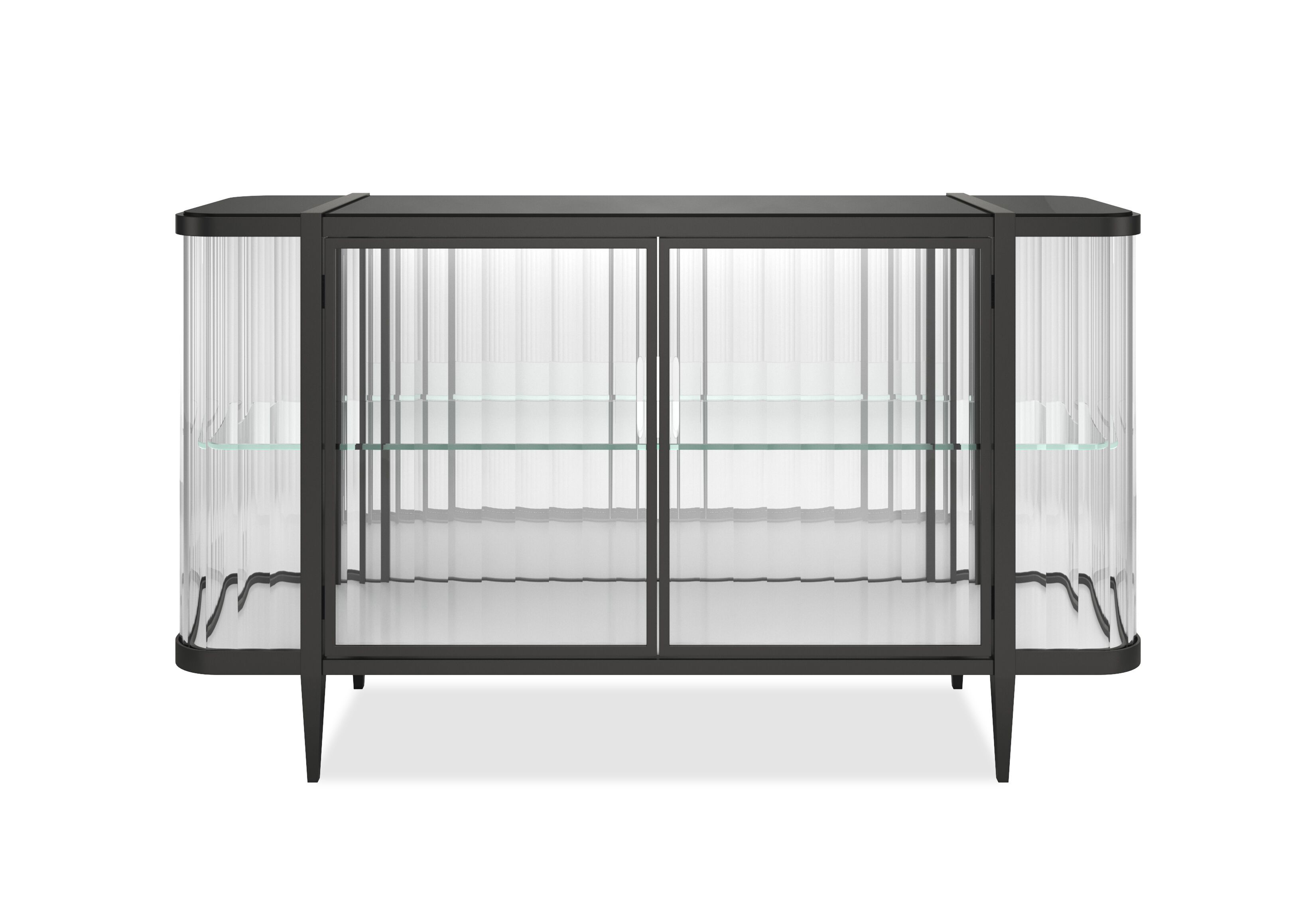 Стеклянный шкаф со встроенным освещением с распашными дверями Caracole STOP AND STARE ARCH-00037069 - Вид №16