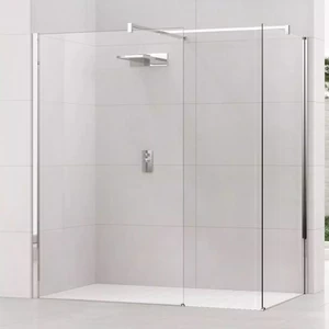 Novellini. Душевой уголок 90x90 см H+H с хромированным профилем KUADRA