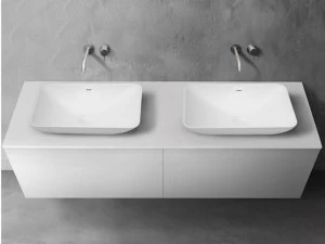 Blu Bathworks® Двойная столешница для умывальника синего цвета ∙ Stone ™ 1800 Sac1800