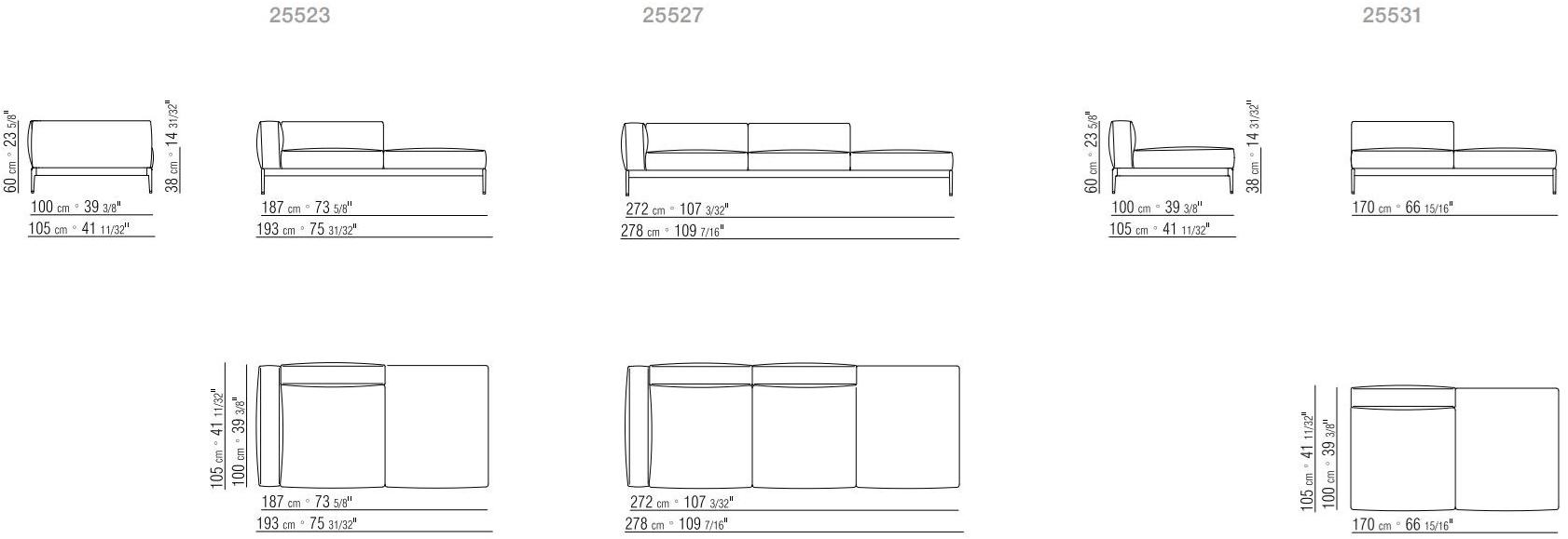 Flexform Секционный диван со съемным чехлом из ткани Romeo sun-id-1480458 - Вид №10