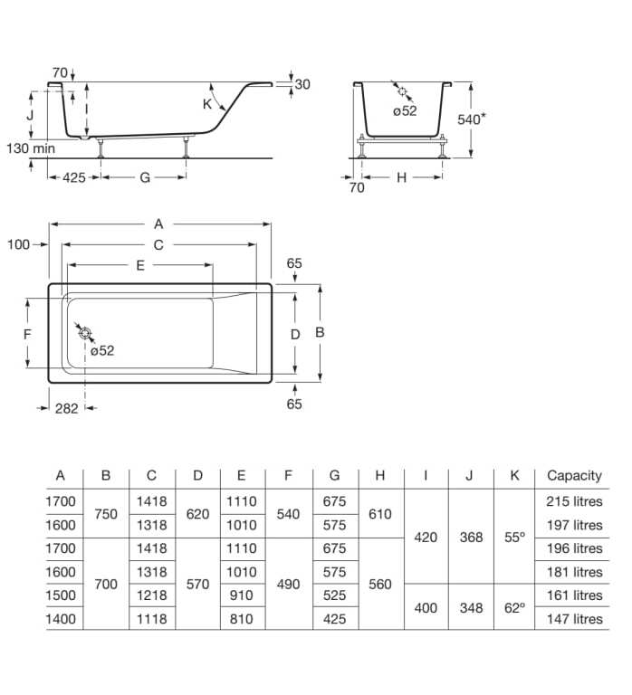 Встраиваемая акриловая ванна с гидромассажем Roca Easy ARCH-00046780 - Вид №2