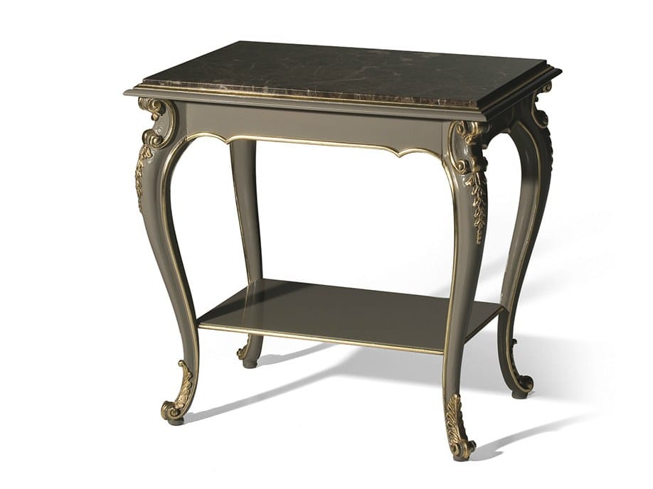 Лакированный журнальный столик с мраморной столешницей OAK Галерея ARCH-00130192