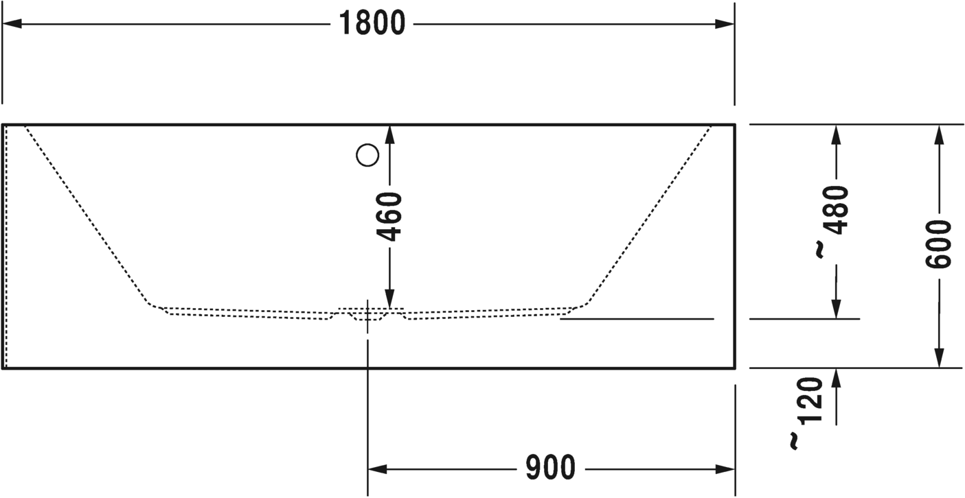 700416..0000000 Vero Air Ванна Белый Alpin Duravit - Вид №2
