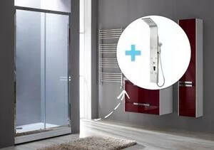 Душевая дверь Aquanet Delta NPE6121 120 (+ панель Aquanet Galaxy Shine)