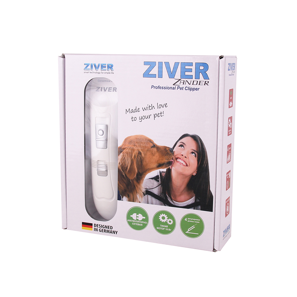 ПР0059054 Машинка для стрижки животных Zander аккумуляторно-сетевая 224 10Вт, Ni-Cd ZIVER  - Вид №3