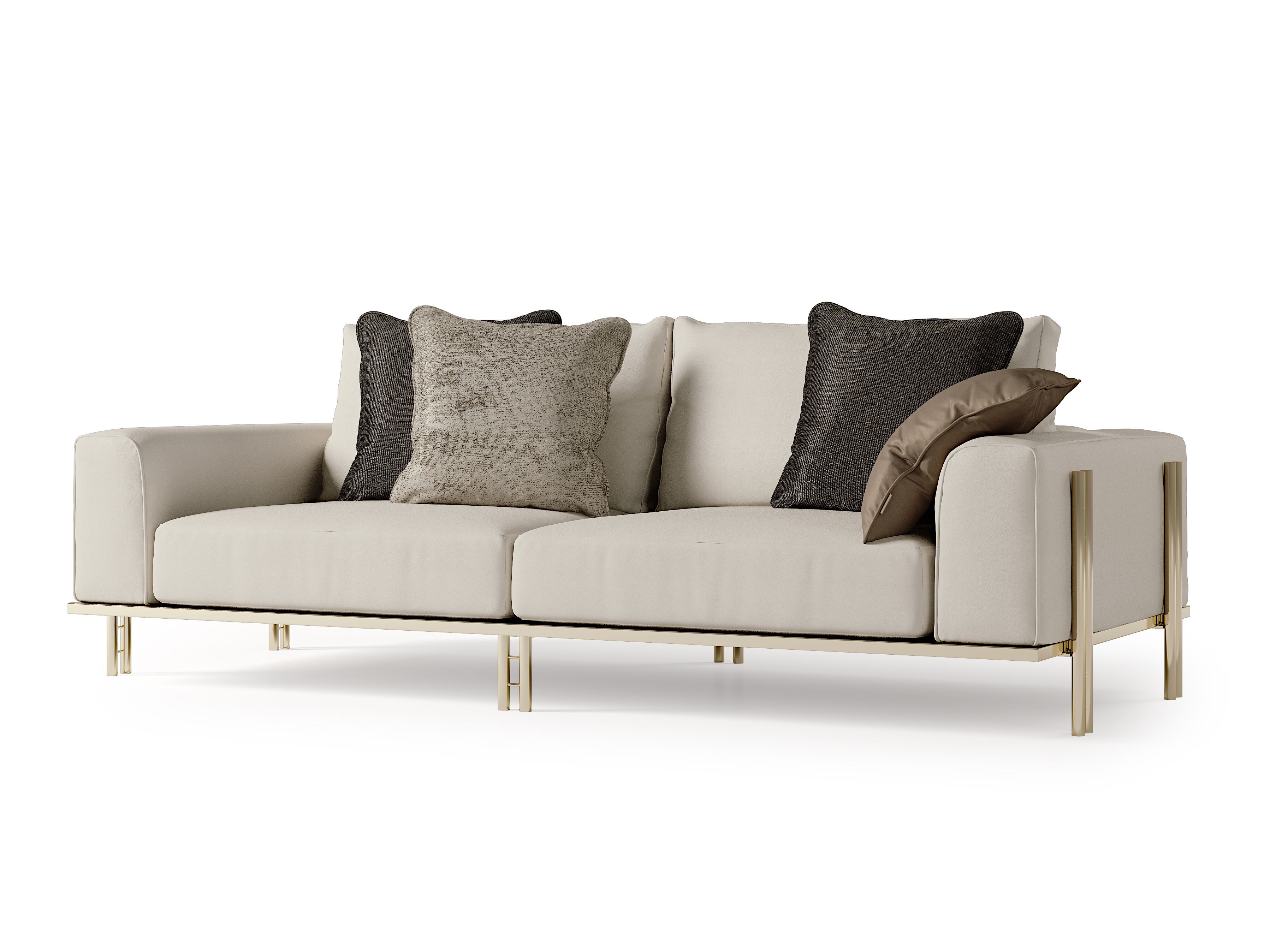 3-местный кожаный линейный диван Bizzotto Italia Atmosphera ARCH-00098226