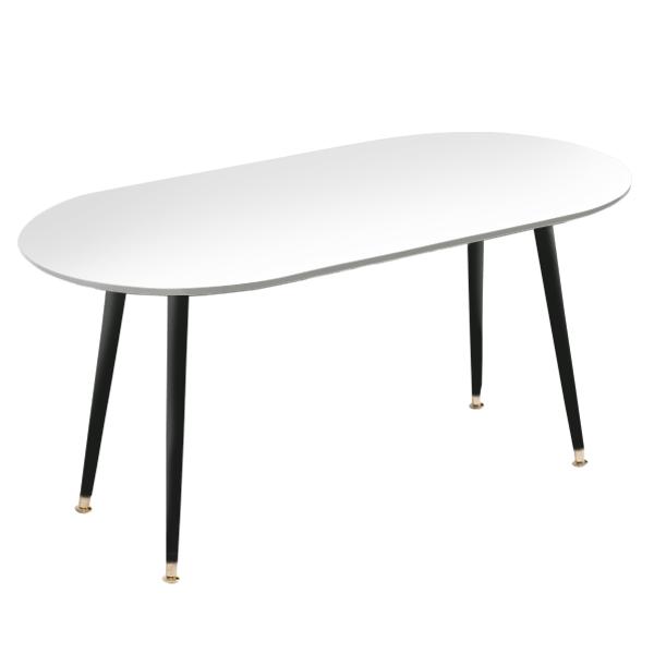 Кофейный столик с черными ножками белый Soap WOODI  00-3966121 Белый  - Вид №4