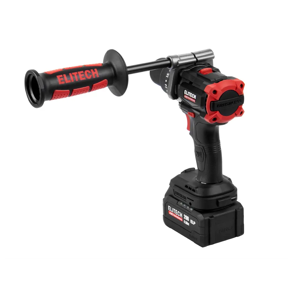 Аккумуляторная ударная дрель-шуруповерт Elitech HD CD20BL2 с бесщеточным двигателем 89393902 STLM-1403697 - Вид №11