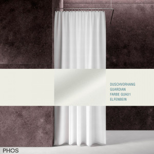 DV-GCS200-160-GUA01 Душевая занавеска Guardian, длина 200 см, ширина 160 см. слоновая кость PHOS