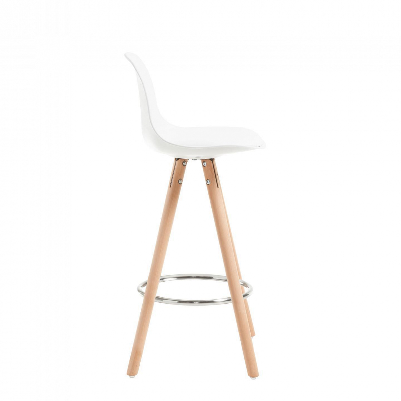 084365 Полубарный стул белый дерево La Forma Stag  - Вид №2