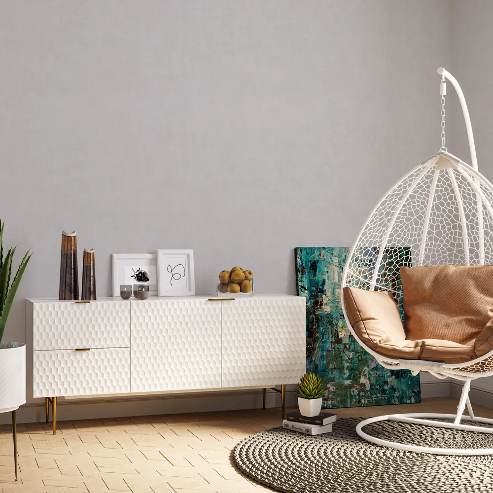 Флизелиновые обои Palitra Home Aromatique серые с текстурой тиснения 89392990 STLM-1538069 - Вид №3