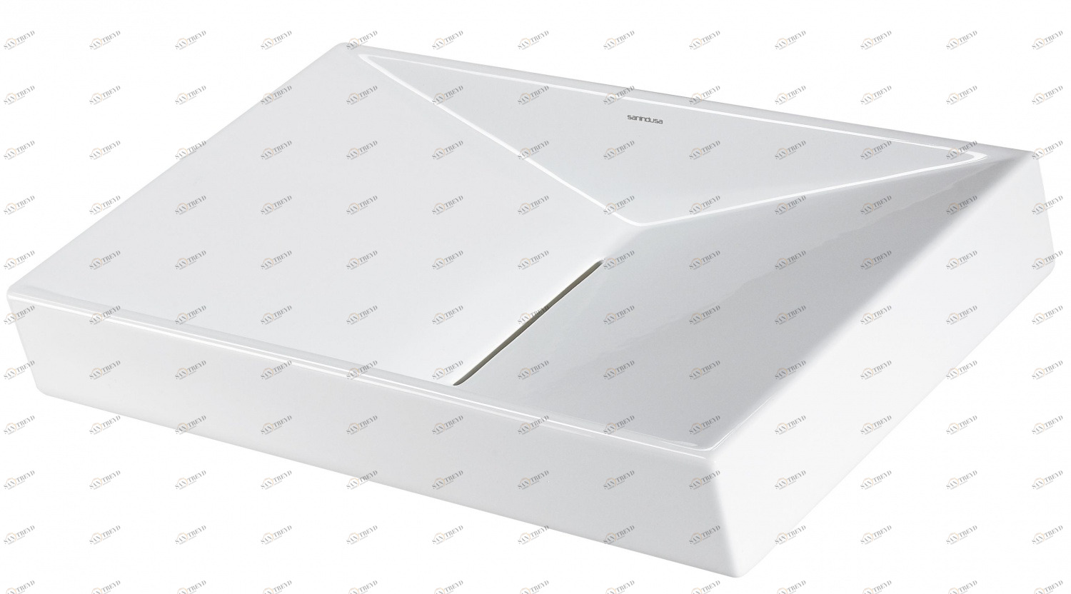 109750004 Накладная раковина на столешницу  прямоугольная Sanindusa 