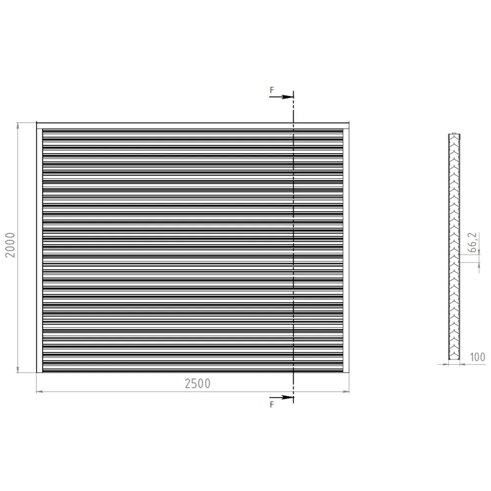 Забор-жалюзи Кавказ 2x2.5 м цвет дерево темное/дерево светлое 88698262 STLM-2190445 Santreyd  - Вид №4