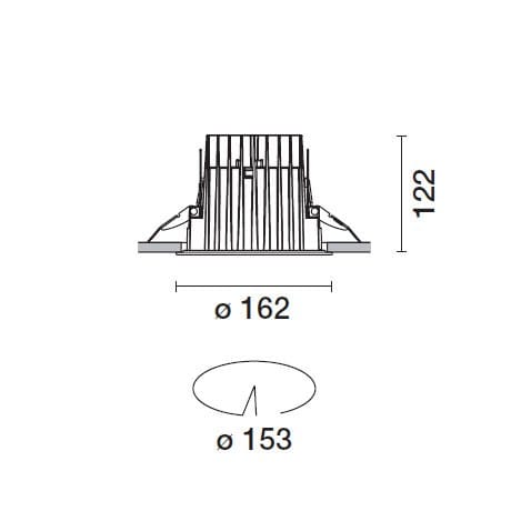 Встраиваемая настенная шайба для столешниц iGuzzini Reflex C. o. B ARCH-00147390 - Вид №1