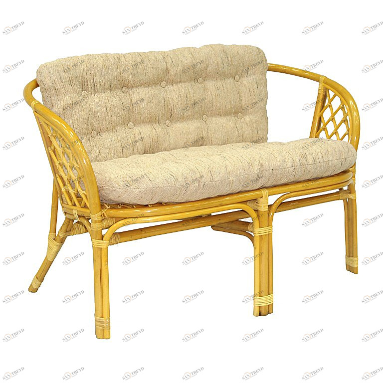 Диван мягкий бежево-золотой Lazy ЭКО ДИЗАЙН ПЛЕТЕНАЯ 009639 Бежевый 