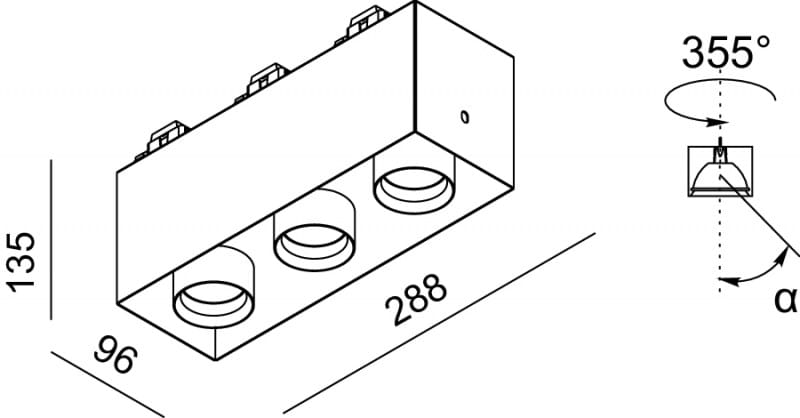 Окрашенный металлический поворотный встраиваемый прожектор Lucifero's Инки ARCH-00083525 - Вид №8
