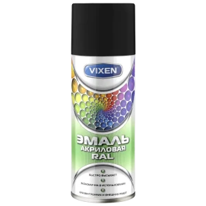 Эмаль аэрозольная Vixen цвет чёрный матовый 0.52 л 82586045 STLM-2203769