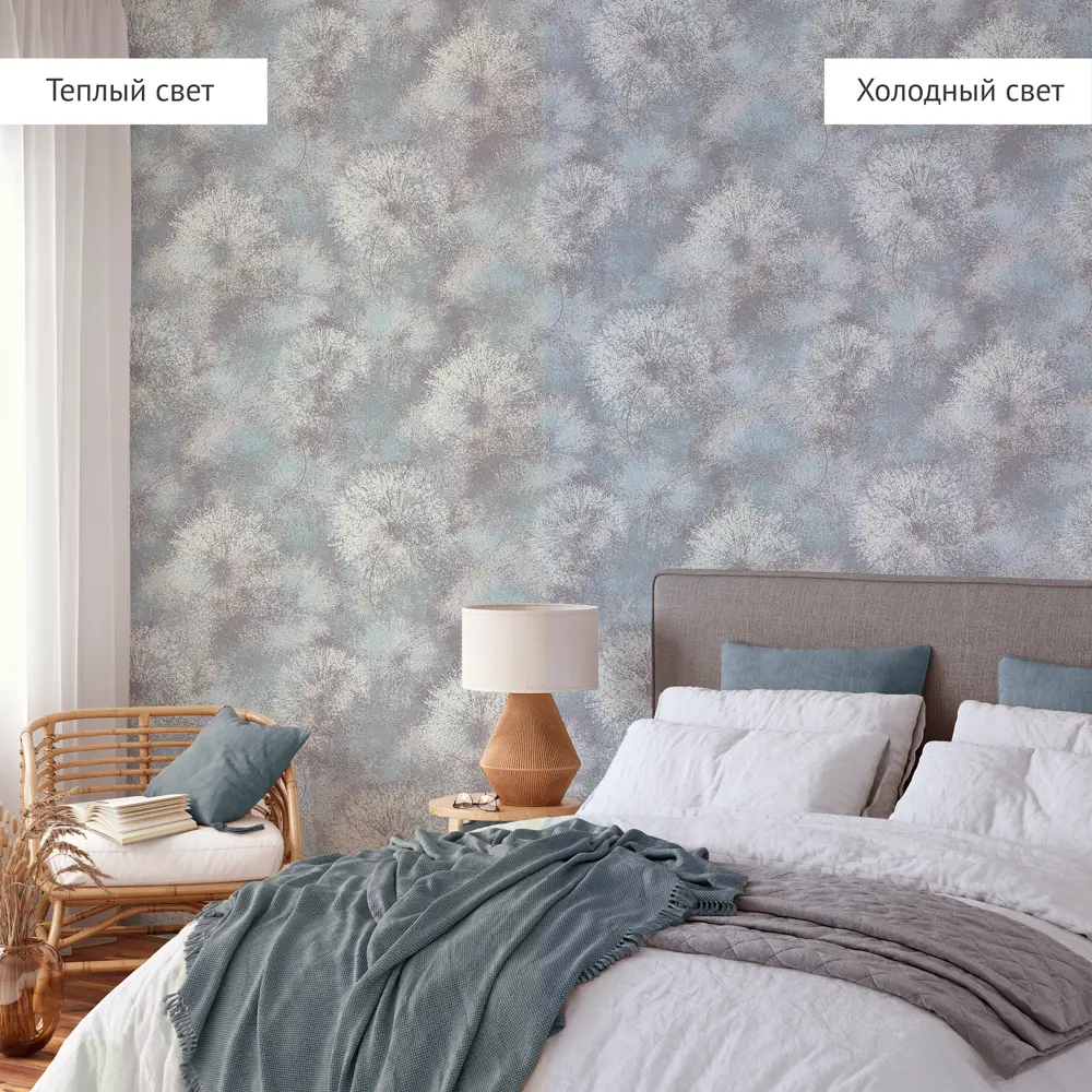 Обои флизелиновые Wall Decor Танго голубые 1.06 м 75204-46 88759273 STLM-2095558  - Вид №3