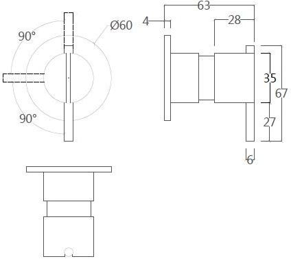 Water Evolution 2-ходовой переключатель из нержавеющей стали для душа для ванны S22 sun-id-1479416 - Вид №2