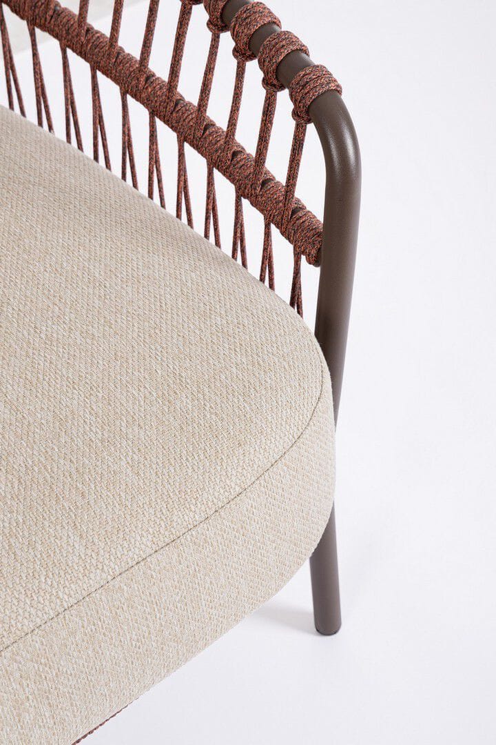 Веревочное и тканевое садовое кресло с подлокотниками BIZZOTTO Talaia ARCH-00134743 - Вид №5