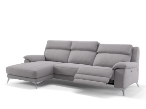 Тканевый диван с полуостровом