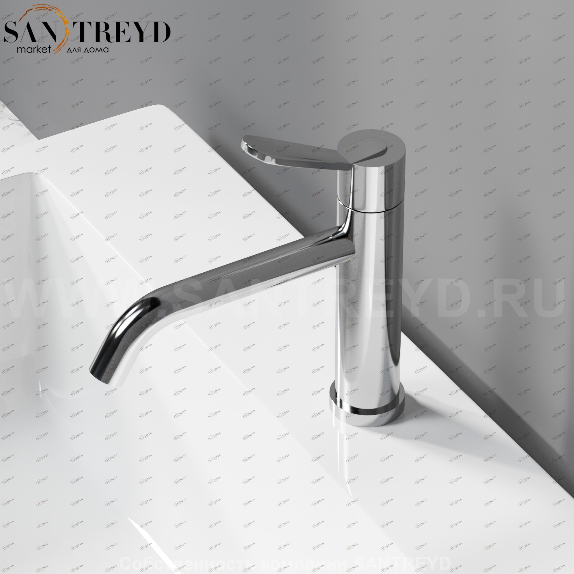 Смеситель AFEZ001S FEZ 2 для раковины хромированный Agape