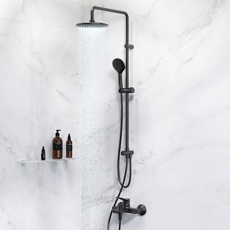 F42885A14 набор 2в1: см-ль д/ванны/душа верхний душ d 220 мм ручн.душ 110 мм 1 ф-ция душев AM.PM X-Joy 