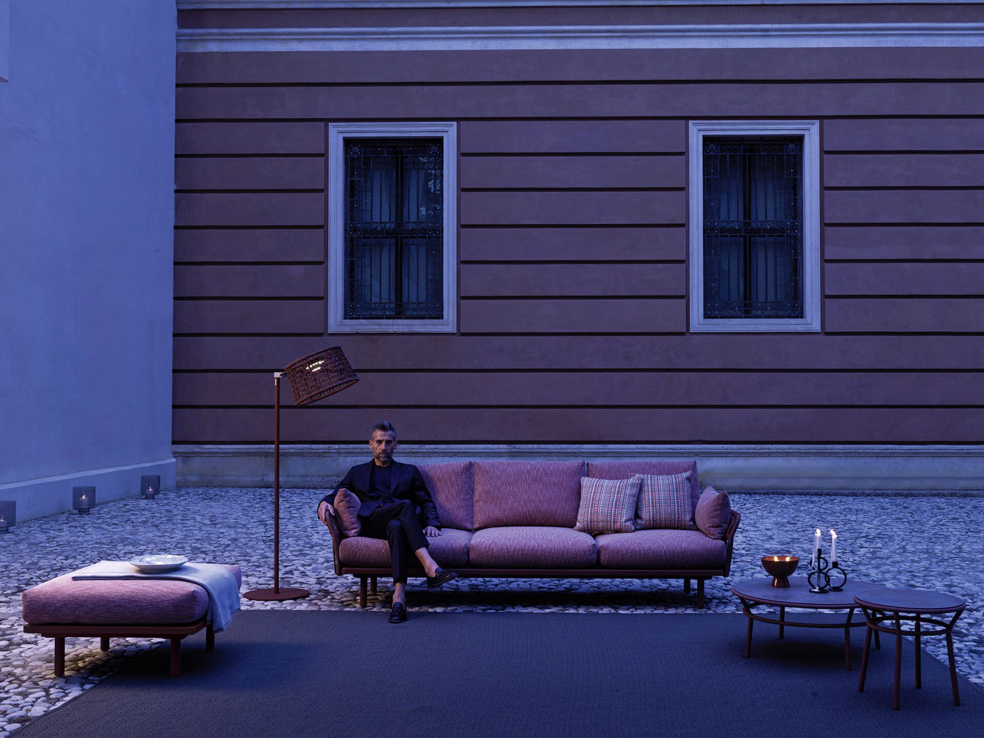 Ткань квадратный сад пуфик Varaschin Эмма Кросс ARCH-00127455 - Вид №1