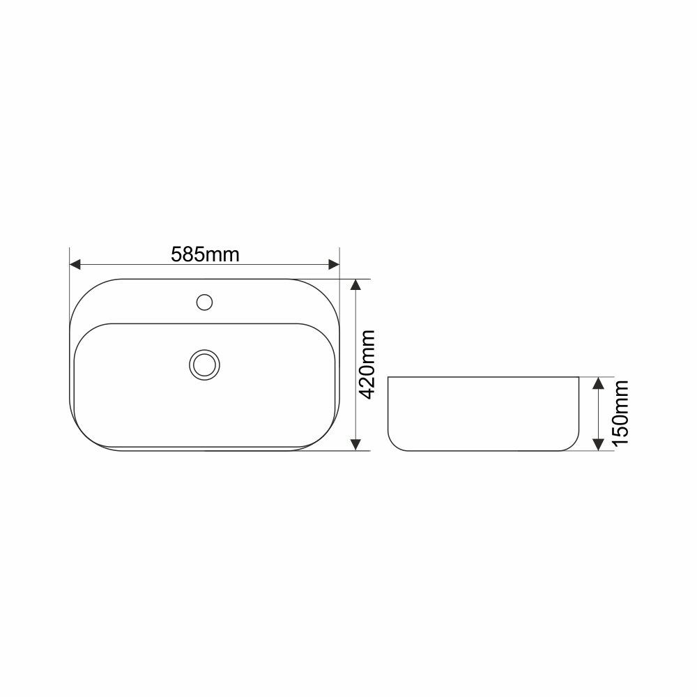 Накладная раковина melana mln-320326 320326-805 - Вид №5