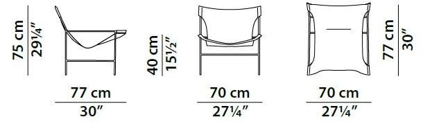 BAXTER Садовое кресло из кожи Leggia sun-id-1426134 - Вид №7