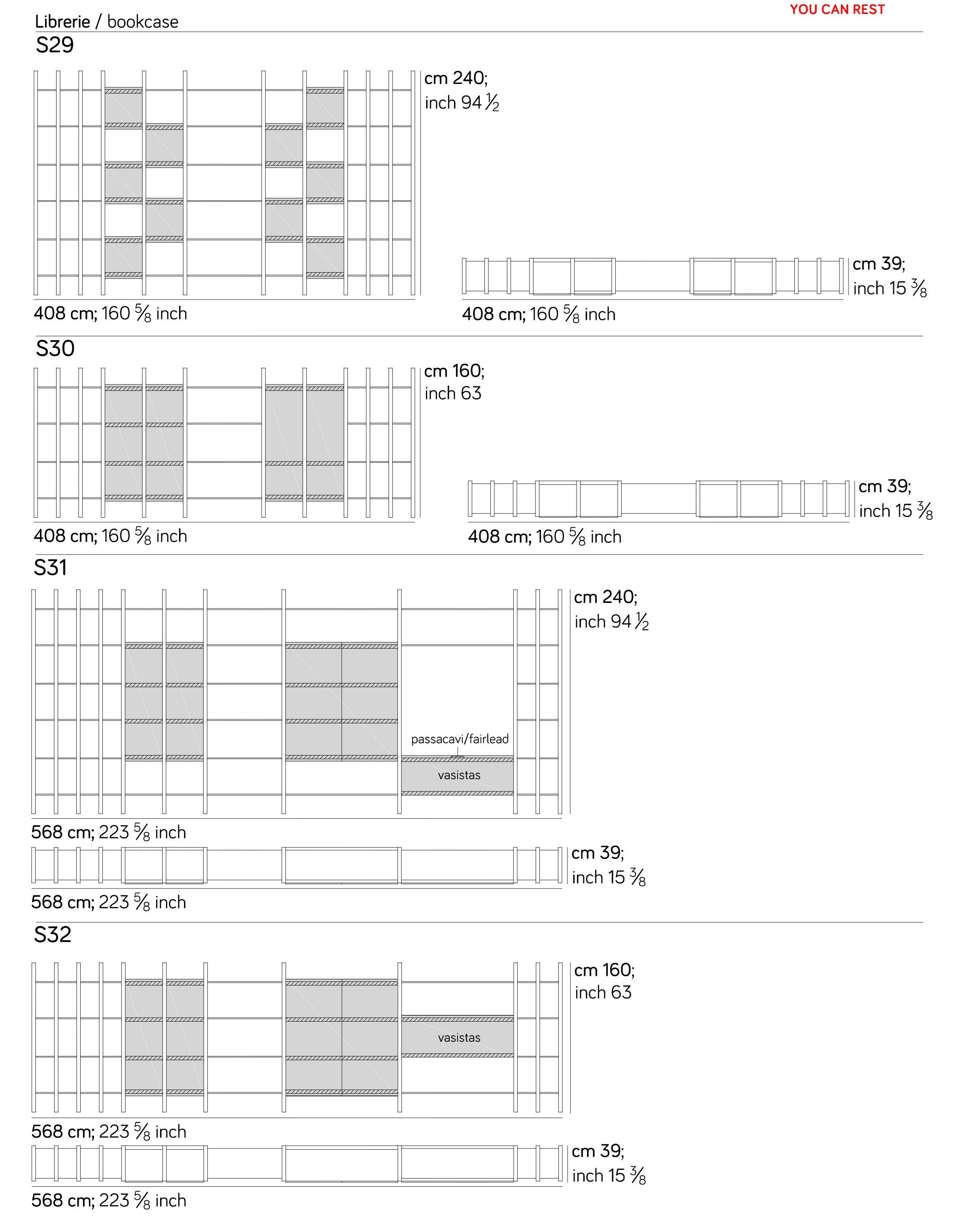 Деревянный секционный книжный шкаф Amura система мнение 1 ARCH-00024142 - Вид №17