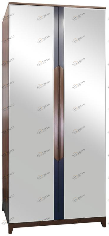 1416 Шкаф двухстворчатый с зеркалами Сканди Сапфир R-HOME 4009262h_Сапфир