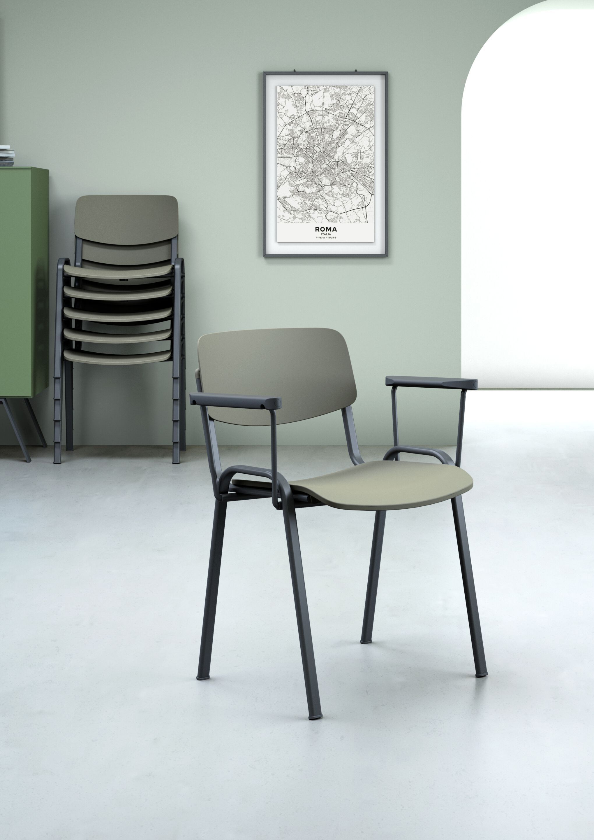 Полипропиленовый стул для конференций с подлокотниками Leyform Салли ARCH-00031604 - Вид №3