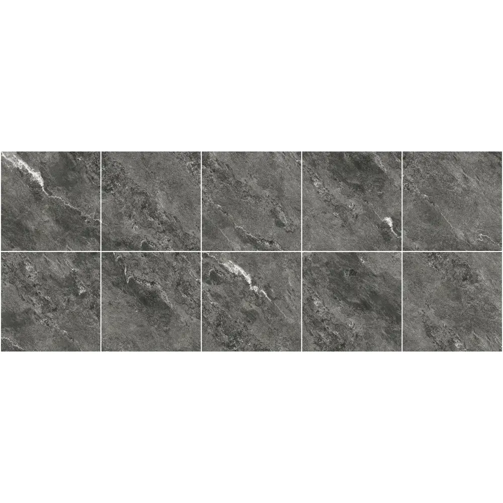 Глазурованный керамогранит Duna Shadestone Nero Polish 60x60 см 1.44 м² лаппатированный цвет черный STLM-2102325 - Вид №1