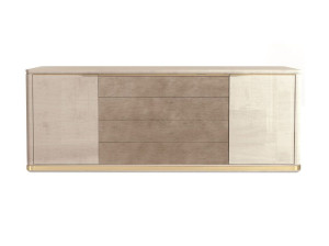 Деревянный шкаф с ящиками