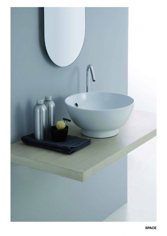 L408 Накладная раковина на столешницу  круглая Neroceramica BASINS