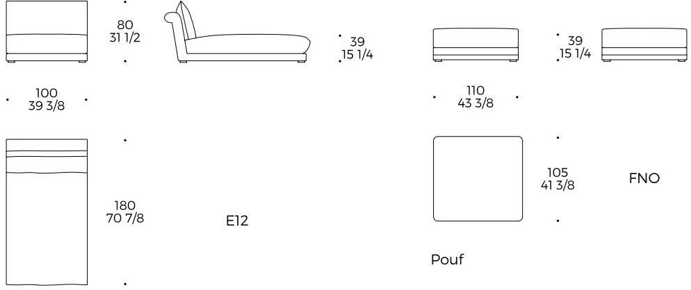 Liu Jo Living Collection Модульный тканевый диван с шезлонгом Urban fan sun-id-1479487 - Вид №5