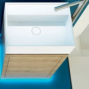 Moma Design Раковина с тумбой Wood Tower 3 BATHROOM белая/дуб натур.