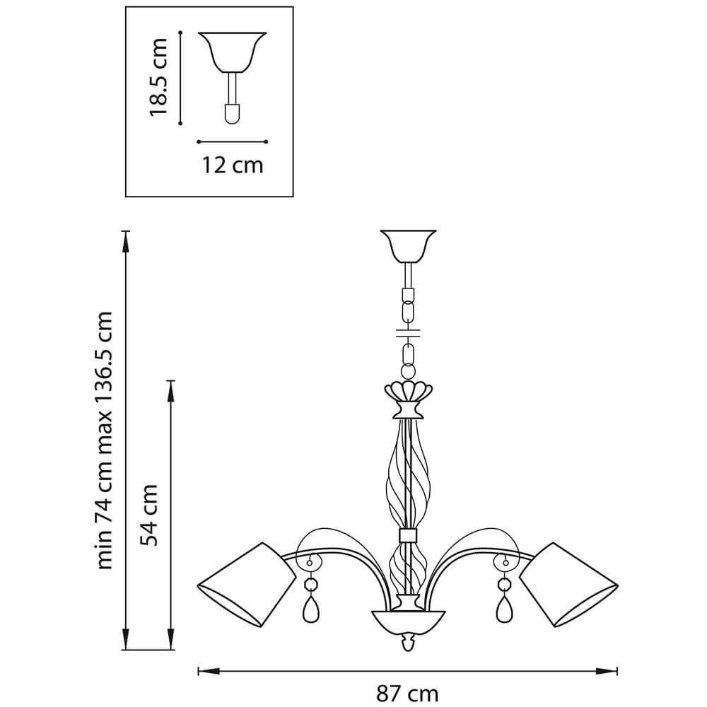 Подвесная люстра Lightstar Esedra 796186 LIGHTSTAR ESEDRA 138214 Белый  - Вид №1