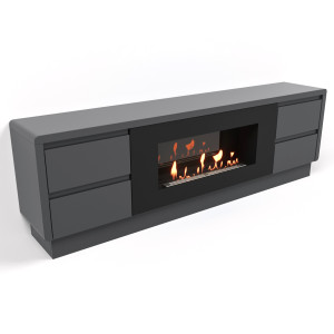 9101970 Биокамин с тумбой Firelight BFP/P-1700 lux черный