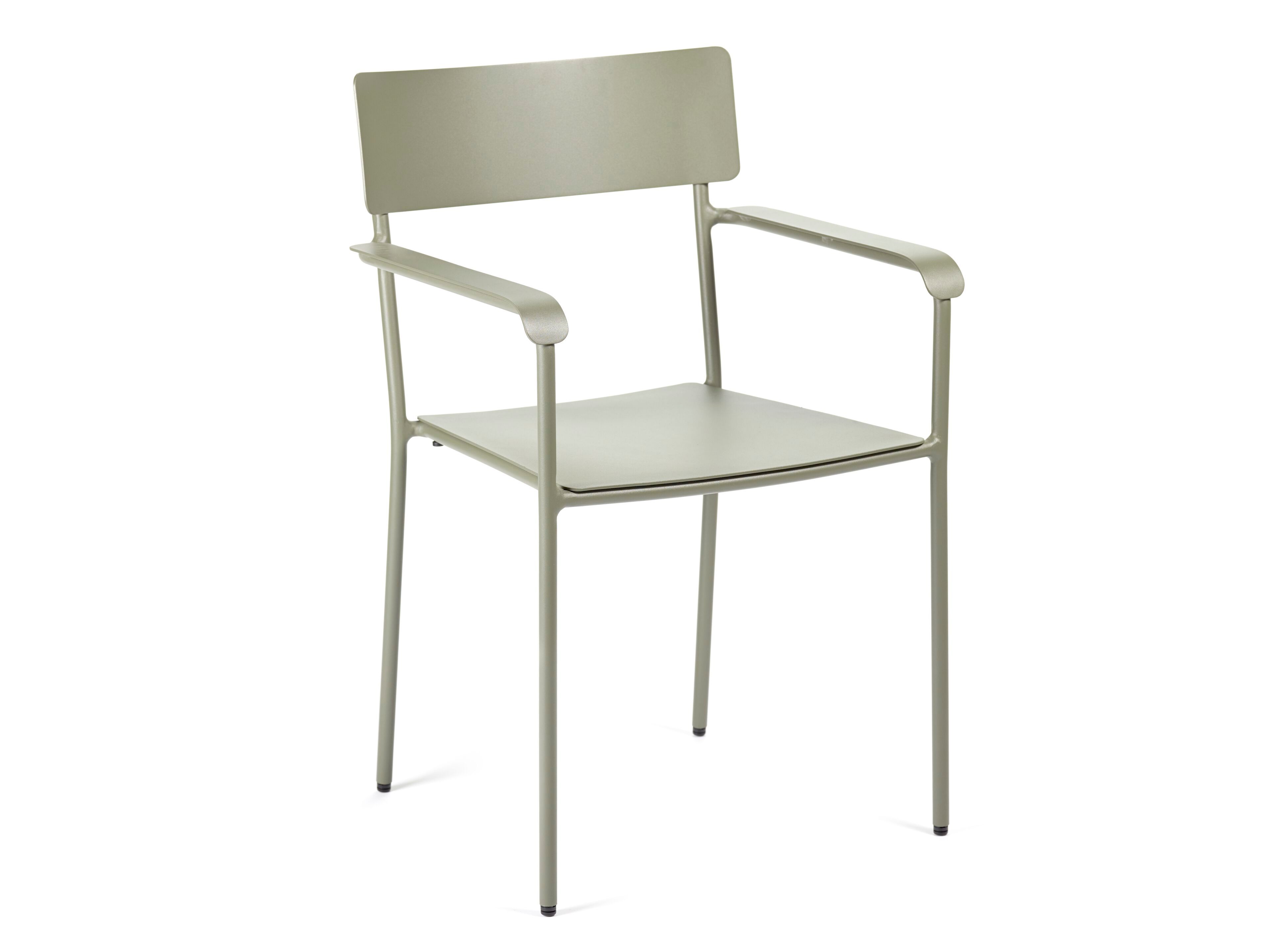 Алюминиевый стул с порошковым покрытием с подлокотниками Serax август ARCH-00023556