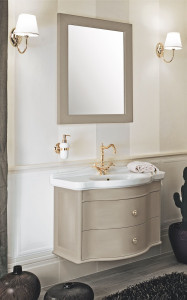 Подвесной умывальник с ящиками