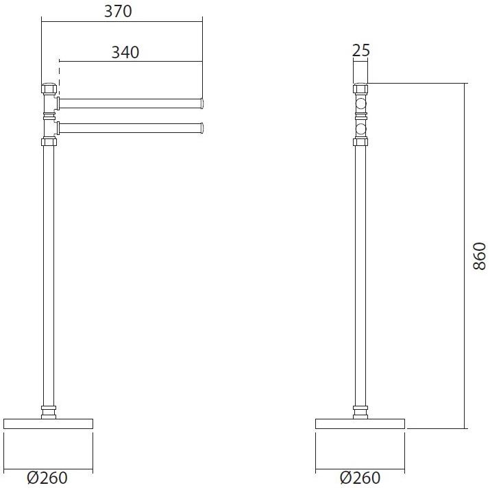 BLEU PROVENCE Вешалка для полотенец из латуни Lux sun-id-1407283 - Вид №2