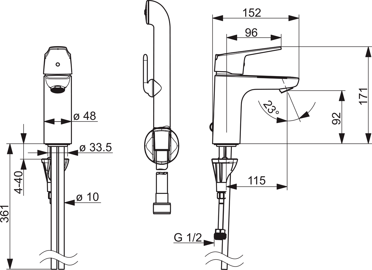 Oras 1801G Смеситель для умывальника 1801G Vega XL Хром  - Вид №1