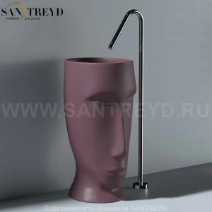 4741K75 Напольная раковина стоящая круглая Kerasan Artwork