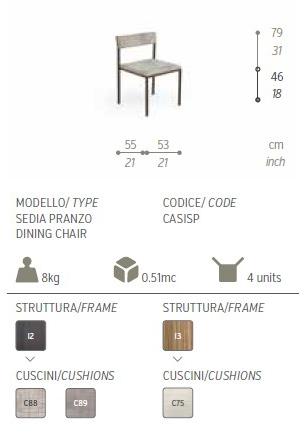 Talenti Штабелируемый садовый стул со встроенной подушкой Casilda sun-id-1441733 - Вид №6