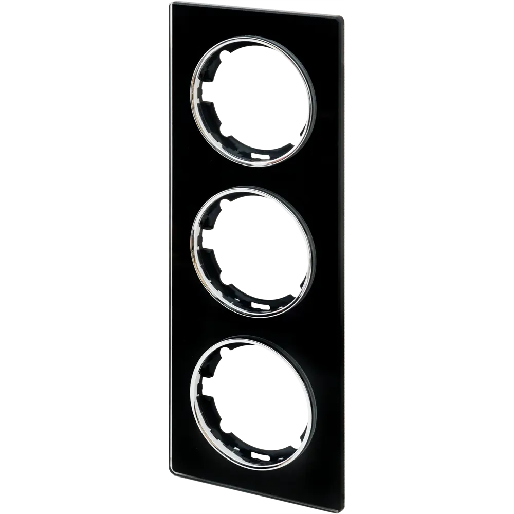 ONEKEYELECTRO Florence - тройная стеклянная рамка для розеток черного цвета 82838548 STLM-0036879 - Вид №2