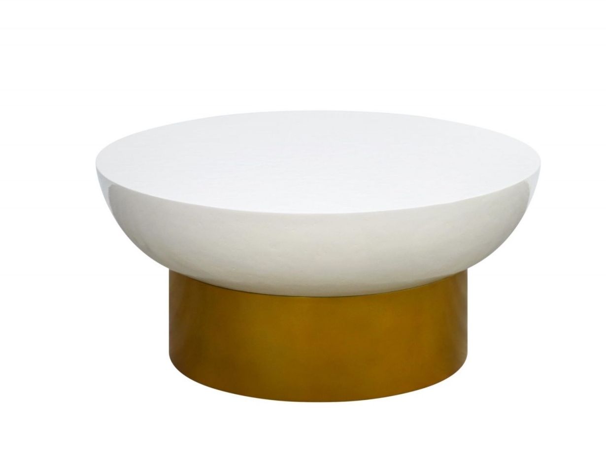 Журнальный столик из стекловолокна и латуни GANSK LOTUS ARCH-00036692 - Вид №7